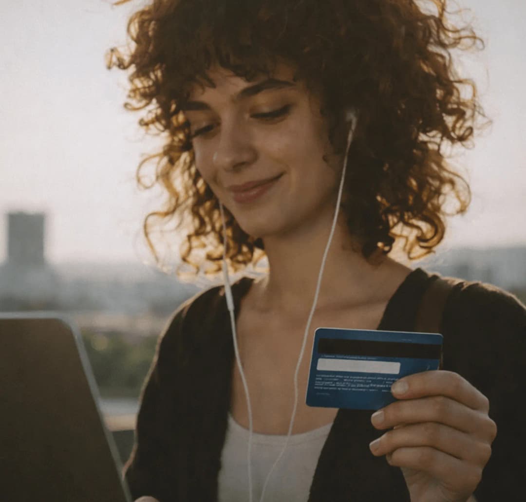 Persona realizando una compra segura