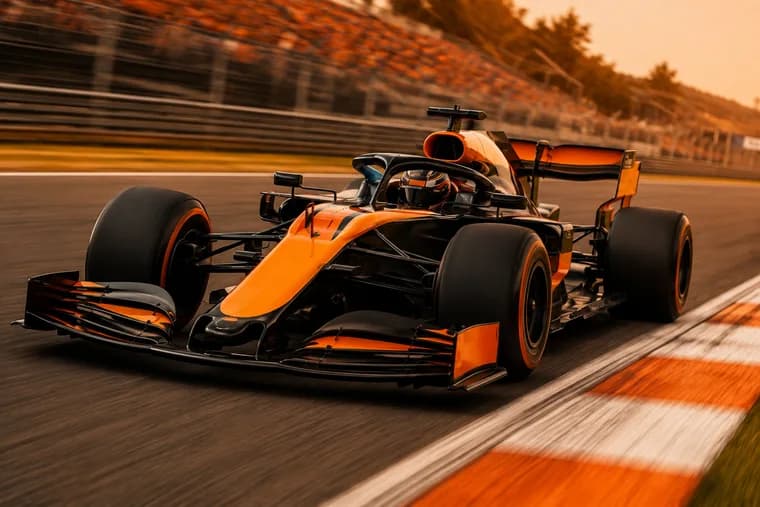 Carro de Fórmula 1 na pista